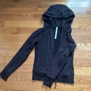 Black Lululemon zip up hoodie, size 4